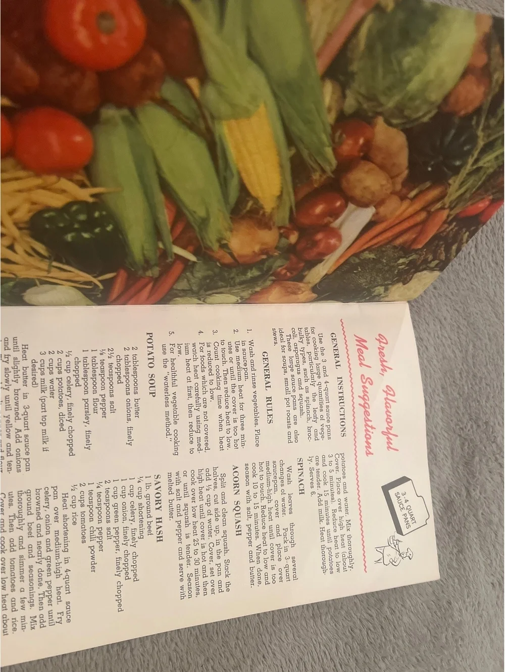 West Bend Flavo Seal Waterless Cookware Recipes and Instructions Booklet